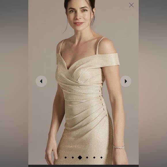 Mother of the Bride off the shoulder gown - Picture 3 of 6